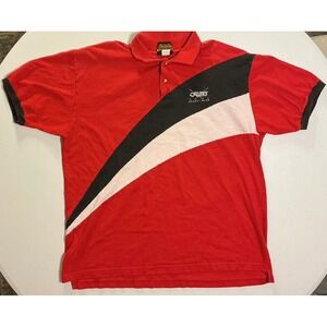 VTG USA Made Hummer Sportswear Color Block Cyclones Hockey‎ Polo Shirt XL